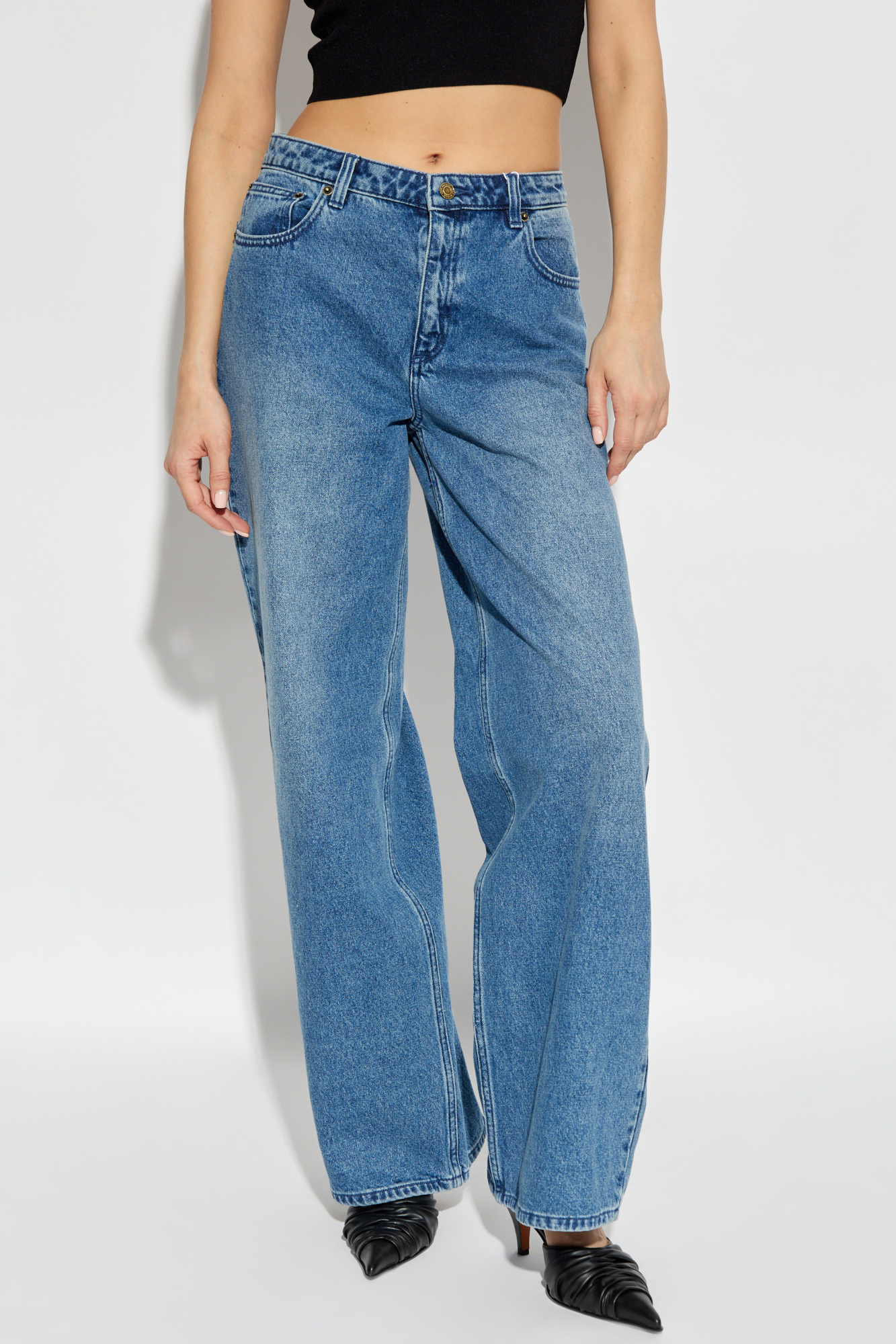 パンツ MICHAEL KORS Women Straight Pants MR4904QFAU913 Blue Michael Michael Kors tailored-cut straight-leg Trousers